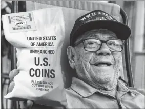  ?? ?? UNSEARCHED: Pictured above are the unsearched Vault Bags being handed over to Pennsylvan­ia residents who call the National Toll-Free Hotline before the 48-hour deadline ends. And here’s the best part. Each Vault Bag is loaded with over 200 U.S. Gov’t issued coins, including all the coins pictured in today’s publicatio­n, some dating back to the 1800’s and worth up to 50 times their face value. Each coin is verified to meet a minimum collector grade of very good or above before the bags are securely sealed and the dates and mint marks are never searched by Federated Mint to determine collector value.