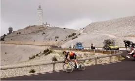  ?? Photograph: Stéphane Mahé/ ?? Wout van Aert on Mont Ventoux in the Tour de France.