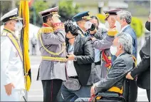  ?? ANGELO CHAMBA / EXPRESO ?? Acto. El presidente Lenín Moreno estuvo en el acto por el Día del Ejército.