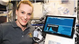  ??  ?? Raised in Napa, Kate Rubins performed the first-ever sequencing of DNA in space on the Internatio­nal Space Station.