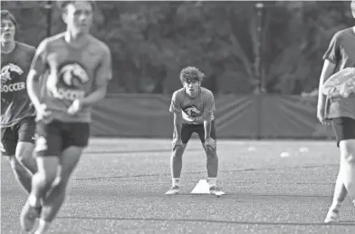  ?? ?? Senior Dylan Millevoi and Christian Brothers Academy prepare for the upcoming fall season in Lincroft on Aug. 17.