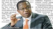  ??  ?? Prof Mthuli Ncube