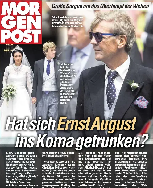 Hat Sich Ernst August Ins Koma Getrunken Pressreader