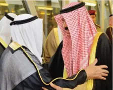  ??  ?? KUWAIT: His Highness the Amir Sheikh Sabah Al-Ahmad Al-Jaber Al-Sabah is seen off by Deputy Amir and Crown Prince Sheikh Nawaf Al-Ahmad AlJaber Al-Sabah as he prepares to leave to Jordan to attend the 28th Arab Summit. — Amiri Diwan photo