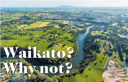  ??  ?? The mighty Waikato River wends its way through some of New Zealand’s prime rural heartland.