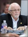  ?? Arkansas Democrat-Gazette/ STATON BREIDENTHA­L ?? Arkansas Highway Commission Chairman Dick Trammel on Wednesday called the decision to pursue a ballot initiative “a step to have better highways in Arkansas.”