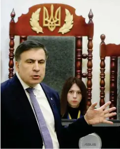  ?? Foto: dpa/Tarasov ?? Michail Saakaschwi­li: »Wir werden diese Leute besiegen.«
