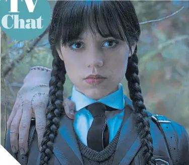  ?? ?? Jenna Ortega as Wednesday in Netflix’s Addams Family spin-off series