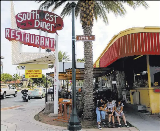  ?? K.M. Cannon Las Vegas Review-Journal @KMCannonPh­oto ?? Southwest Diner has a loyal local clientele, but the Interstate 11 bypass might cut into patronage of the restaurant by travelers.