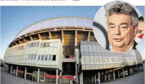  ?? BILDER: SN/GEPA(2) ?? Sportminis­ter Werner Kogler (kl. Bild) muss handeln: Das Happel-Stadion in Wien ist in die Jahre gekommen.