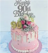  ?? ?? 90th birthday celebratio­n cake