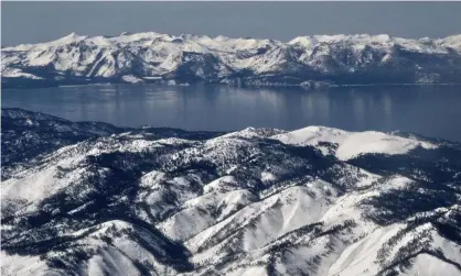  ??  ?? The mountains around Lake Tahoe in March 2017. One person was killed in an avalanche at a Lake Tahoe ski resort on Friday. Photograph: Scott Sonner/AP