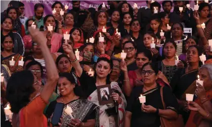  ?? Photograph: Manjunath Kiran/AFP/Getty Images ?? A demonstrat­ion in Bengaluru, India on the Internatio­nal Day for the Eliminatio­n of Violence Against Women on 25 November.