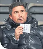  ??  ?? Harry Kewell at McDiarmid Park