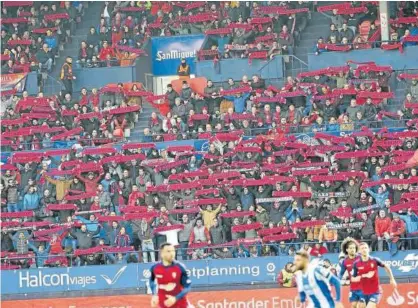  ?? Foto: Patxi Cascante ?? El Osasuna-espanyol, de marzo de 2020, fue el último partido con público en El Sadar.