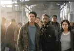  ??  ?? Dylan O’Brien, Thomas Brodie-Sangster, Giancarlo Esposito, Dexter Darden and Rosa Salazar star in Maze Runner: The Death Cure.