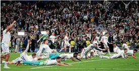  ?? GETTY IMAGES/AP ?? Jack Grealish, left, ponders another agonising Champions League exit for Manchester City, leaving Real Madrid to celebrate a famous win.