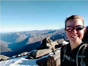  ?? (Facebook/Reuters) ?? The British hiker, pictured here shortly before her disappeara­nce