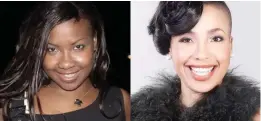  ??  ?? South African Nomasonto ‘Mshoza’ Mnisi before and after skin lightening
