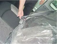  ??  ?? A safety belt for rear passenger in this file photo.