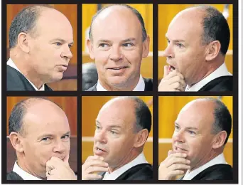  ?? Pictures: EUGENE COETZEE ?? BEMUSED PROSECUTOR: State advocate Marius Stander went through a range of facial expression­s during his cross-examinatio­n of alleged middleman Luthando Siyoni