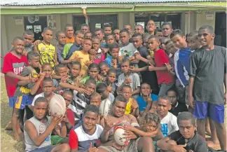  ?? Photo: Anasilini Natoga ?? Koro Kaji rugby players at John Wesley Primary School in Raiwaqa on August 11, 2018.