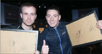  ??  ?? Robbie Mulligan and Niall Mc Loughlin at the TLT.