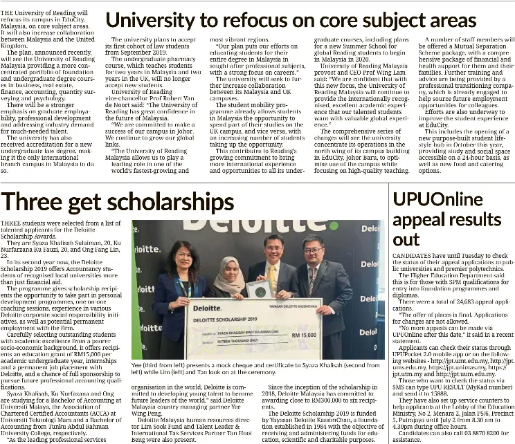 Three get scholarships - PressReader