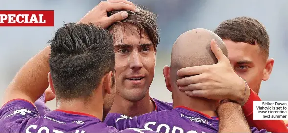  ?? ?? Striker Dusan Vlahovic is set to leave Fiorentina next summer