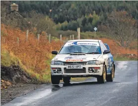  ?? Photograph: West Coast Photograph­y. ?? Father and son duo Craig and Ross Callendar finished this year’s Mull Rally 44th overall.