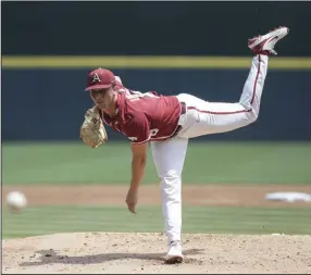  ?? (NWA Democrat-Gazette/Charlie Kaijo) 3 ?? Lael Lockhart was among the pitchers who had the most starts for the Razorbacks during a season in which pitching combinatio­ns varied. Lockhart, who went 3-3 with 68 strikeouts in 581/ innings, started 14 games.