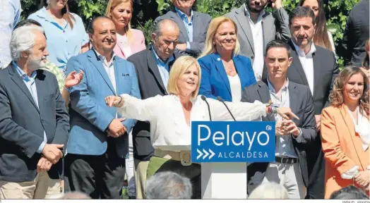  ?? MANUEL ARANDA ?? María José García-Pelayo, durante su intervenci­ón en el acto de presentaci­ón de la campaña.