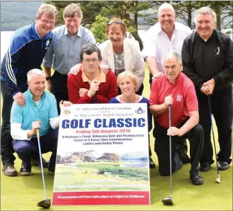  ??  ?? Launching the St John of God’s Kerry Services Golf Classic were Sean Hanly, Michael O’Leary , Angie Kissane, Brendan Brosnan (back from left) Damien McCarthy, Michael O’Sullivan, Helen O’Connor, Liam Healy and Denis Guerin which will be held on the 5th...
