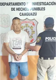  ?? ?? César Diosnel Cabrera Cristaldo, tras ser detenido.