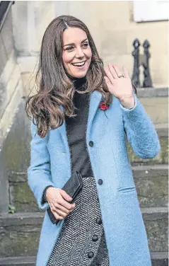  ?? Picture: PA. ?? The Duchess of Cambridge arrives at the Nelson Trust Women’s Centre in Gloucester which she visited yesterday as part of her ongoing work on addiction and mental health.