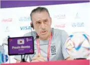  ?? — Reuters ?? South Korea coach Paulo Bento during the press conference.