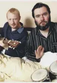  ??  ?? Arab Strap’s Aidan Moffat and Malcolm Middleton bed in