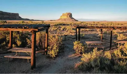  ?? John Burcham / New York Times file ?? Fajada Butte is seen in 2019 in Chaco Culture National Historical Park in northwest New Mexico. President Joe Biden announced last week that his administra­tion is moving to block new federal oil and gas leasing within a 10-mile radius around Chaco Canyon.