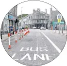 ??  ?? A bus gate in Aberdeen