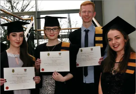  ??  ?? Niamh Cannon, Aisling Maher, Jason Nolan and Roisin McArdle who recently graduated from Foroige’s Leadership for Life Programme.