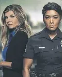  ?? Mathieu Young/Fox ?? Connie Britton, left, and Angela Bassett star in “9-1-1.”