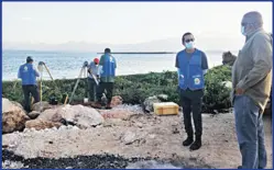  ?? ?? Spatial mapping being carried out as a part of the baseline assessment­s
of mangrove forests in south Clarendon, Jamaica