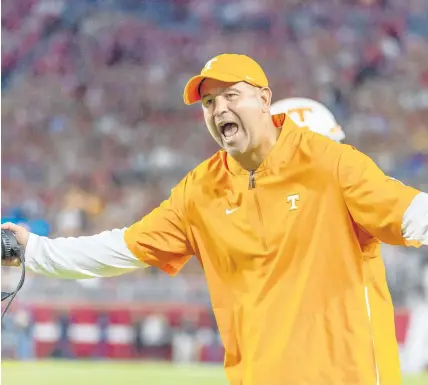  ?? VASHA HUNT/AP ?? Nationally syndicated radio host Dan Patrick reported Tennessee coach Jeremy Pruitt’s staff was giving recruits money stuffed in McDonald’s bags.