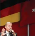  ?? Foto: dpa ?? Präsident Erdogan belastet die deutsch türkischen Beziehunge­n weiter.