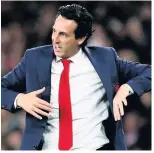  ??  ?? OPPORTUNIT­Y: Unai Emery wants his team to grasp a ‘big chance’ for three points