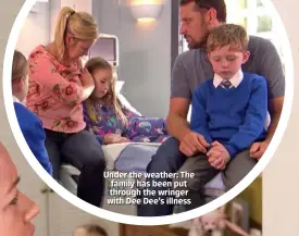  ??  ?? Under the weather: The family has been put through the wringer with Dee Dee’s illness