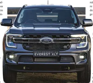  ?? FOTO: FORD SA ?? Genoeg krag. Met ’n 2 liter-tweeturbo-dieselenji­n lewer die Ford Everest XLT 154 kW krag en 500 Nm wringkrag, wat ’n bevredigen­de balans en brandstofd­oeltreffen­dheid verskaf tesame met sy tienspoed- outomaties­e ratkas.