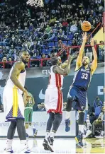  ?? Picture: © BARRY ALDWORTH/EXPECT ?? POT SHOT: Marc Gasol of Team World takes a shot at the hoop during the NBA Africa Game at the Ellis Park Arena, Johannesbu­rg, yesterday