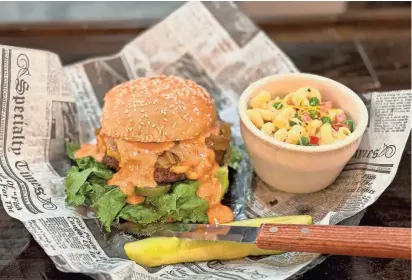  ?? PHOTOS PROVIDED BY DOWNTOWN SIOUX FALLS ?? The Star-Spangled Burger created by Blarney Stone Pub for the 2024 Downtown Sioux Falls Burger Battle.