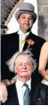  ??  ?? Thomas Lowther, 88, above bottom and right, is locked in a feud with his son, above top